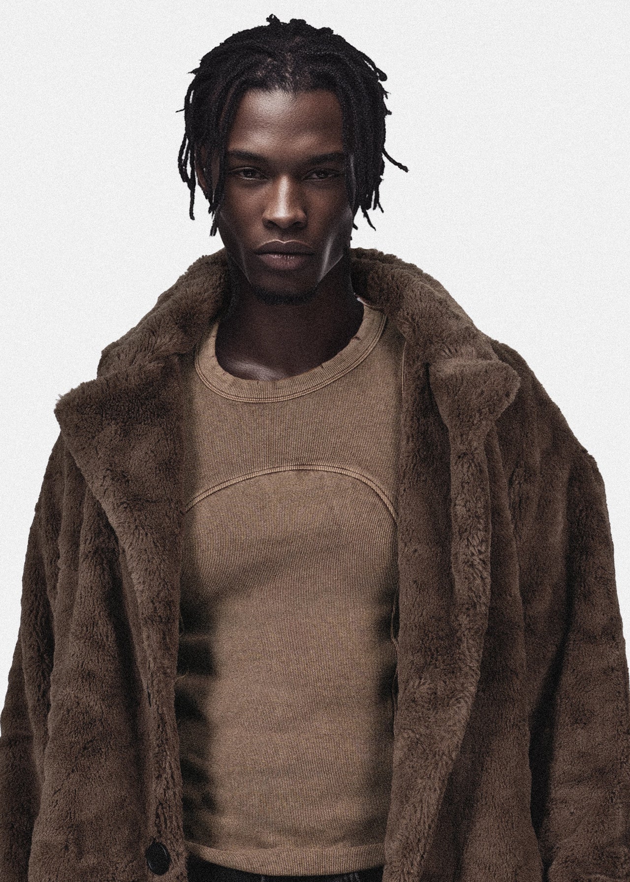 Brown Washed  Distressed vest